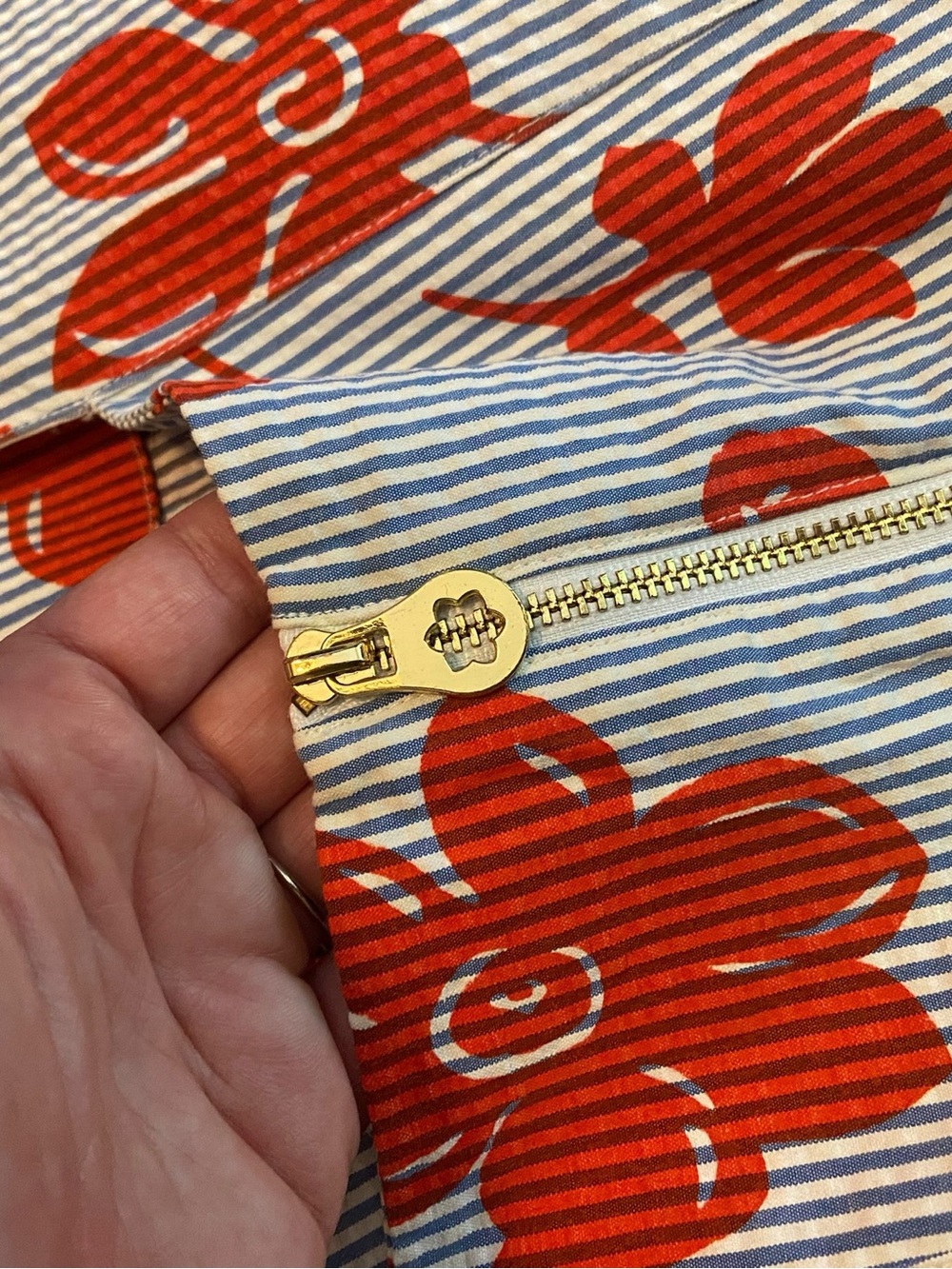 Draper James Red Floral Stripe Sundress 8 Flawed - Picture 5 of 8